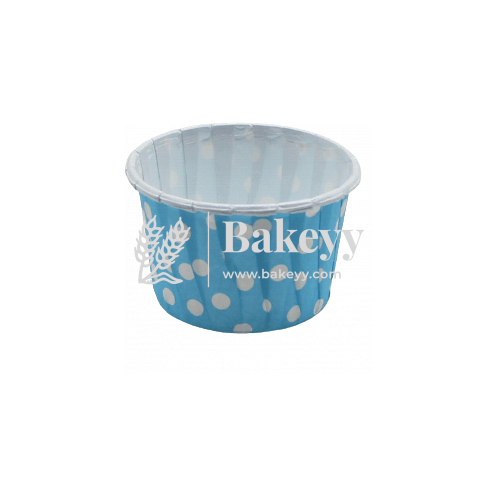 3830 Blue Dotted Muffin Cup | Pack of 100 | Curl Edge | Cupcake Liner | Small - Bakeyy.com - India - 3830 Blue Dotted Muffin Cup | Pack of 100 | Curl Edge | Cupcake Liner | Small - Default Title