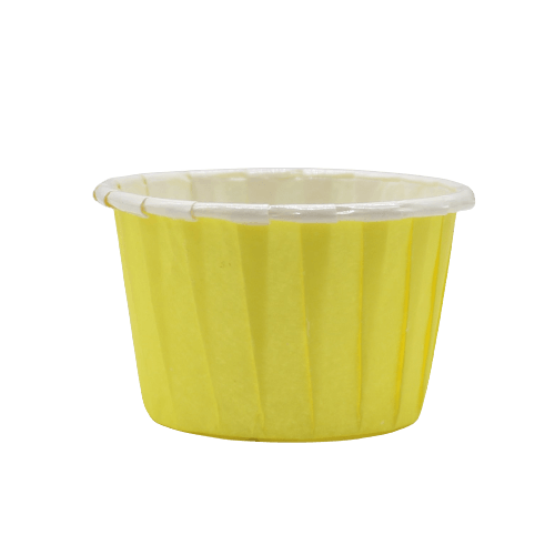 3830 Plain yellow Muffin Cup | Curl Edge | Cupcake Liner | Small | pack Of 100 - Bakeyy.com - India - 3830 Plain yellow Muffin Cup | Curl Edge | Cupcake Liner | Small | pack Of 100 - Default Title