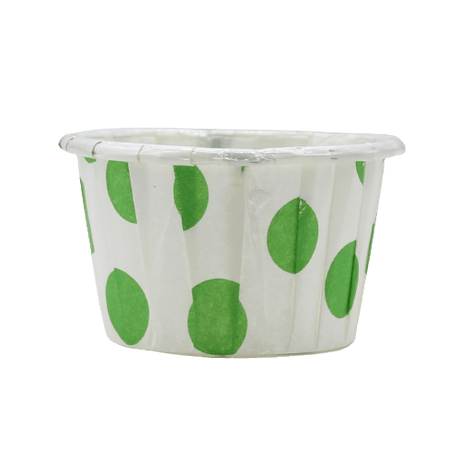 3830 Polka Dot Green Muffin Cup | Curl Edge | Cupcake Liner | Small | pack Of 100 - Bakeyy.com - India - 3830 Polka Dot Green Muffin Cup | Curl Edge | Cupcake Liner | Small | pack Of 100 - Default Title