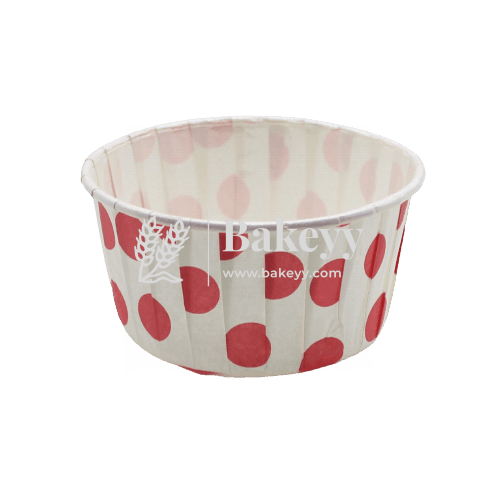 3830 Red Dotted Muffin Cup| Pack of 100 | Curl Edge | Cupcake Liner | Small - Bakeyy.com - India - 3830 Red Dotted Muffin Cup| Pack of 100 | Curl Edge | Cupcake Liner | Small - Default Title