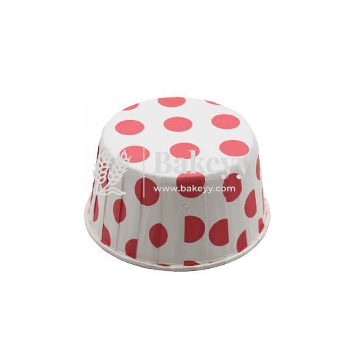 3830 Red Dotted Muffin Cup| Pack of 100 | Curl Edge | Cupcake Liner | Small - Bakeyy.com - India - 3830 Red Dotted Muffin Cup| Pack of 100 | Curl Edge | Cupcake Liner | Small - Default Title