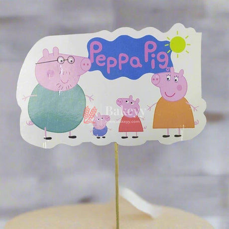 6pcs Peppa Pig theme Birthday Cake Topper| Cupcake Toppers| Bday Decorations Items - Bakeyy.com - India - 6pcs Peppa Pig theme Birthday Cake Topper| Cupcake Toppers| Bday Decorations Items - Default Title