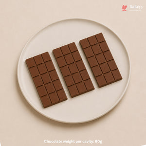 Mould 607 | 3 Cavity Mini Chocolate Bar Mould | 3 Bar Chocolate Mould | Pack of 1