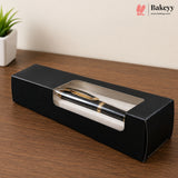 3 Color Rectangular Window Packaging Box | Black, White & Kraft Gift Box for Chocolates, Sweets & Bakery Items