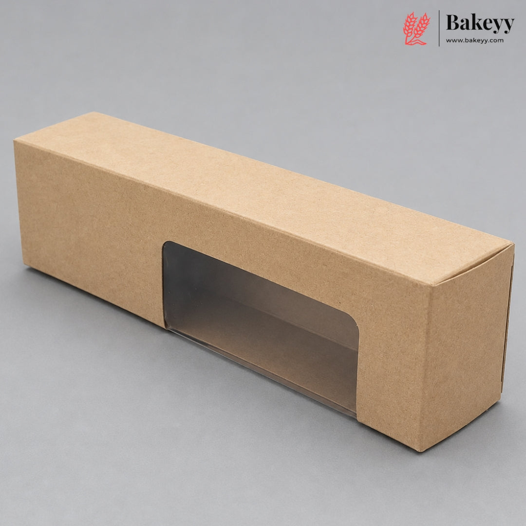 3 Color Rectangular Window Packaging Box | Black, White & Kraft Gift Box for Chocolates, Sweets & Bakery Items
