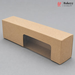 3 Color Rectangular Window Packaging Box | Black, White & Kraft Gift Box for Chocolates, Sweets & Bakery Items