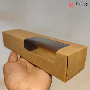 3 Color Rectangular Window Packaging Box | Black, White & Kraft Gift Box for Chocolates, Sweets & Bakery Items