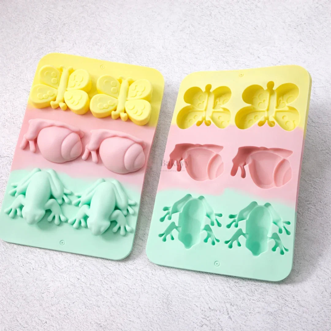 3DButterflyCrabFrogSiliconeChocolateMouldAnimalShapeCandy_DessertMould_3 - Bakeyy.com