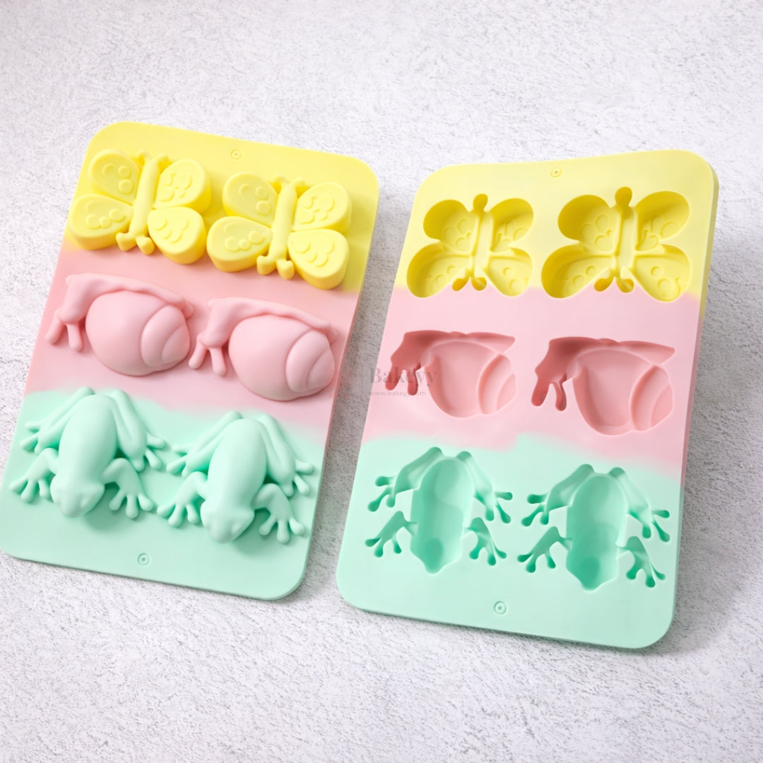 3D Butterfly Crab Frog Silicone Chocolate Mould Animal Shape Candy & Dessert Mould | Pack of 1
