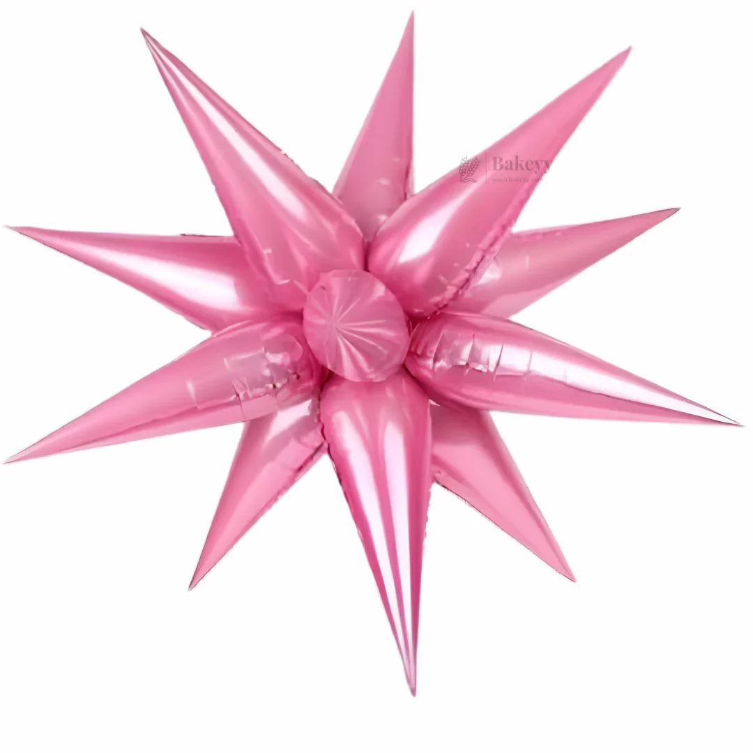 3D Spiky Star Foil Balloon – Premium Party Backdrop Balloon  Pack of 1
