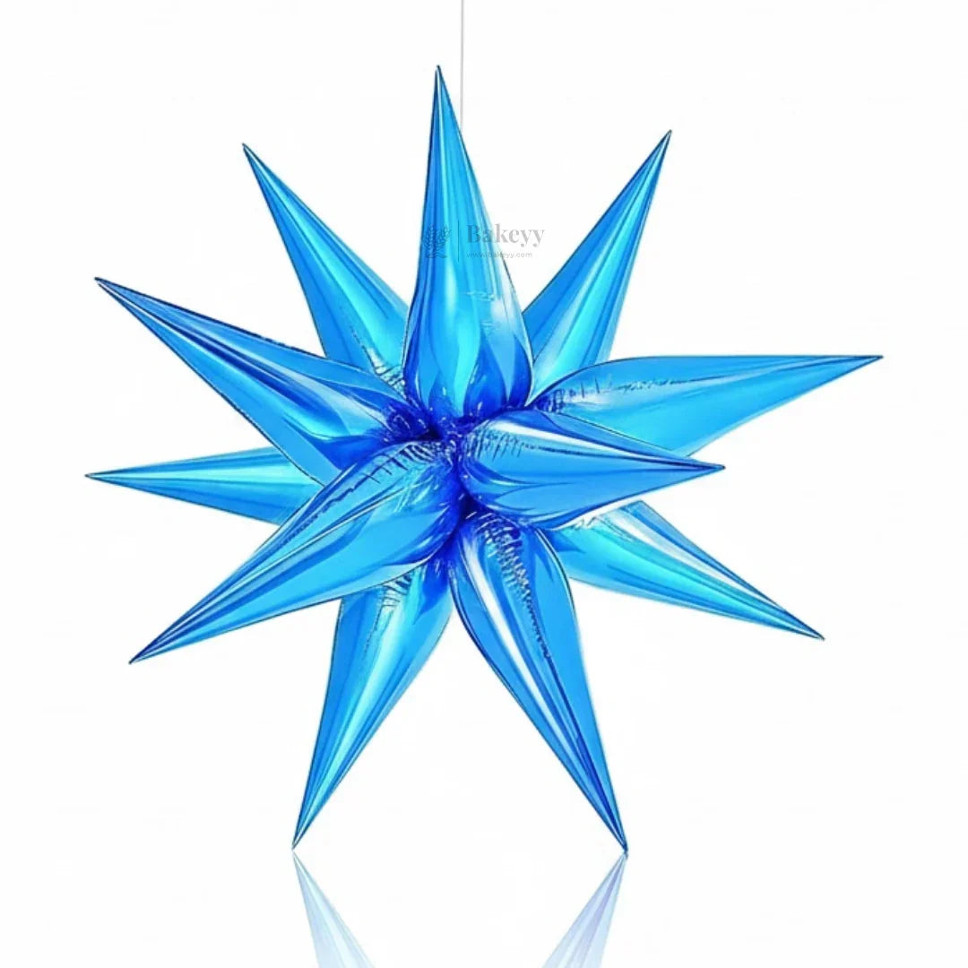 3D Spiky Star Foil Balloon – Premium Party Backdrop Balloon  Pack of 1