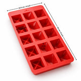 15 Cavity | 3 Design Faceted Pyramid Diamond Silicone Chocolate Mould | Pack of 1