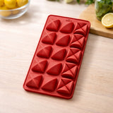 15 Cavity | 3 Design Faceted Pyramid Diamond Silicone Chocolate Mould | Pack of 1