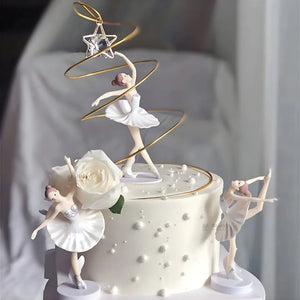 3PcBallerinaGirlCakeTopperSet - Bakeyy.com