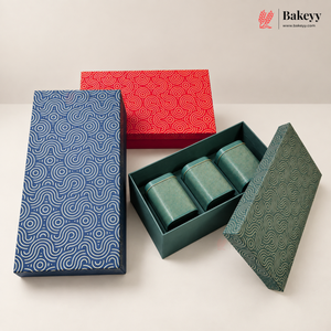 3 Tin | Rectangle Hamper Gift Box | 3 Colors | Pack of 1