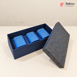 3 Tin | Rectangle Hamper Gift Box | 3 Colors | Pack of 1