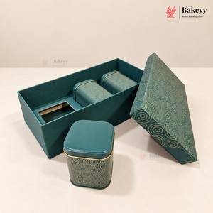 3 Tin | Rectangle Hamper Gift Box | 3 Colors | Pack of 1