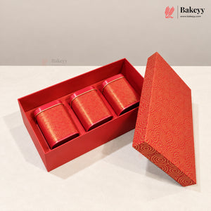 3 Tin | Rectangle Hamper Gift Box | 3 Colors | Pack of 1