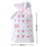23.5x15cm | Hearts Plastic Stand Up Treat Favor Bags Gift Wrapper Bags for Candy Cookie Chocolate | Pack of 50 - Bakeyy.com - India - 23.5x15cm | Hearts Plastic Stand Up Treat Favor Bags Gift Wrapper Bags for Candy Cookie Chocolate | Pack of 50 - Default Title