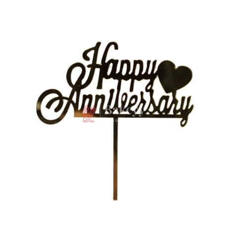 4" inch Happy Anniversary Cake Topper - Bakeyy.com - India - 4" inch Happy Anniversary Cake Topper - Default Title
