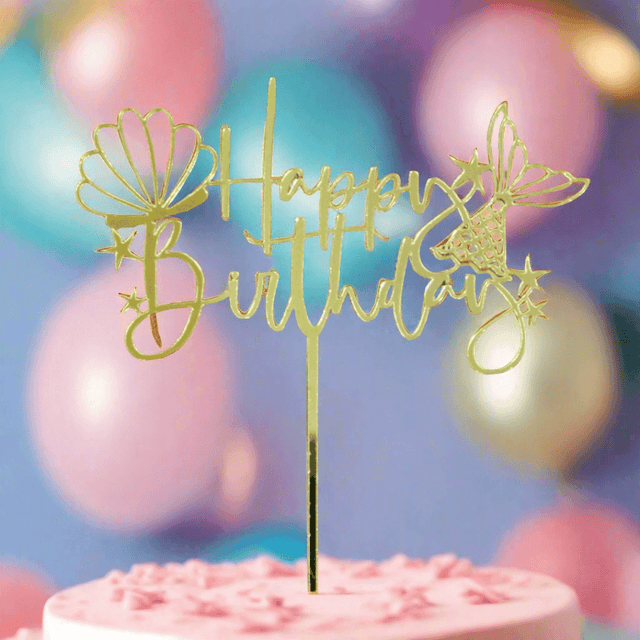 5" inch Happy Birthday Cake Topper - Bakeyy.com - India - 5" inch Happy Birthday Cake Topper - Default Title