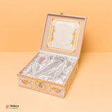 24x24x9cm | Elegant Floral Mandala Square Gift Box with Satin Lining | Pack of 1