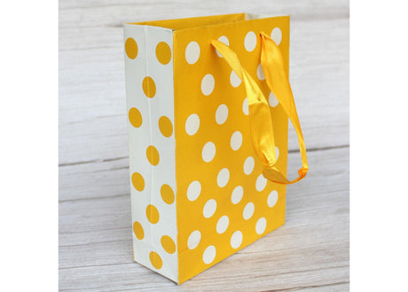 Paper Bag Polka Dot Yellow Colour | Pack of 10 - Bakeyy.com - India - Paper Bag Polka Dot Yellow Colour | Pack of 10 - Default Title