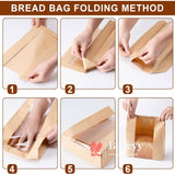 31x12x9 CM Paper Bread Bags | Sourdough Bread Bags | Full Window | Pack Of 50