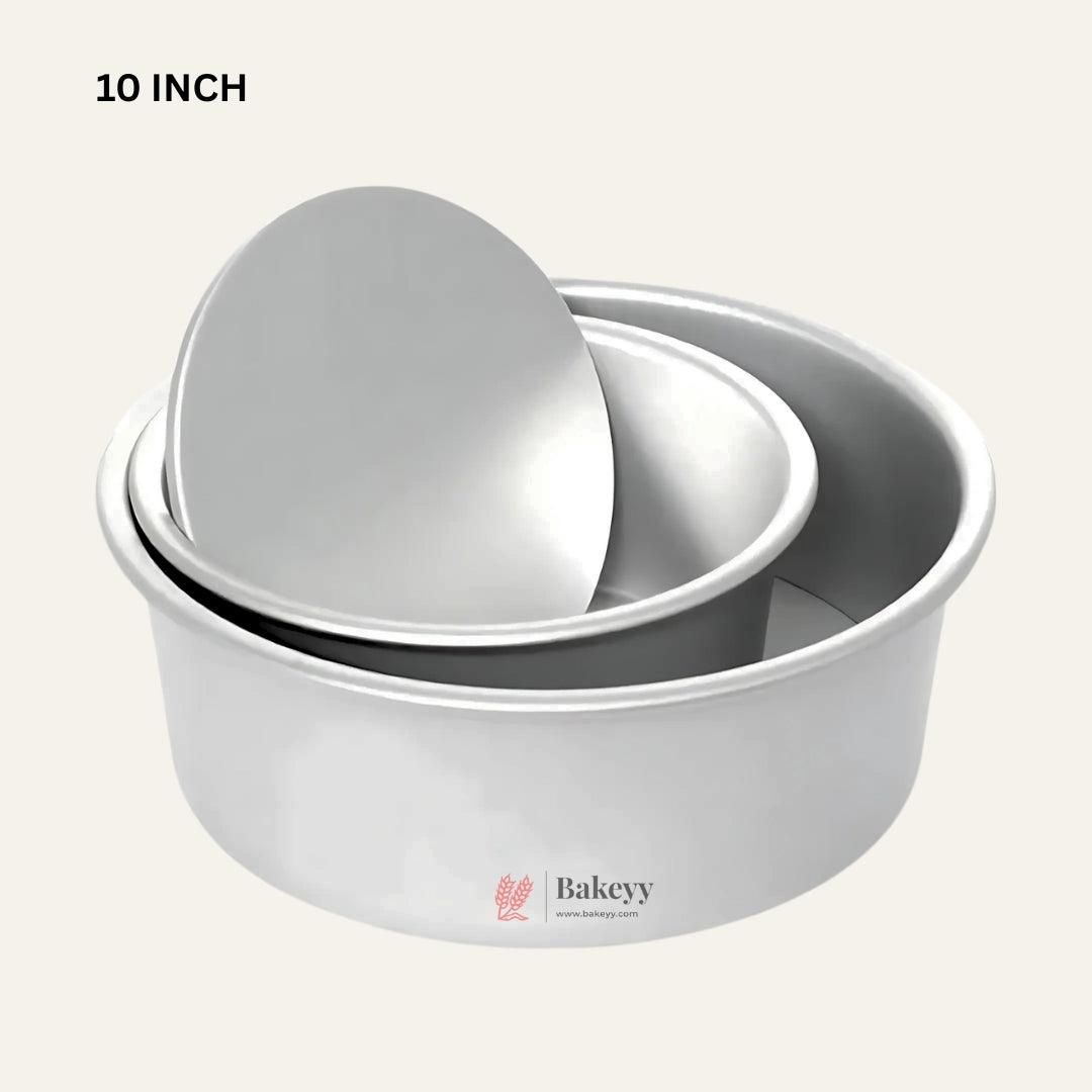 10 inch Aluminum Round Loose Bottom cake Tin| Perfect for Baking Cakes without Breaking| 1 Piece