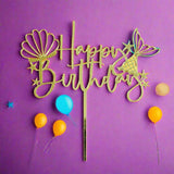 5" inch Happy Birthday Cake Topper - Bakeyy.com - India - 5" inch Happy Birthday Cake Topper - Default Title