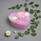 Large | 10.5x10.5x4.5 cm| Pink Heart Empty Decorative Tin Box | Gift Box | Chocolate Box | Sweet Box | Jewellery Box | Luxury Box | Pack Of 6