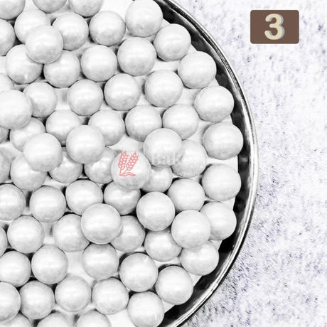 3 Silver Sprinkle Balls | Sprinkle for Cake, Cupcake, Brownies Decoration - Bakeyy.com - India - 3 Silver Sprinkle Balls | Sprinkle for Cake, Cupcake, Brownies Decoration - 100 g / Bake Haven / Size 3 Sprinkle