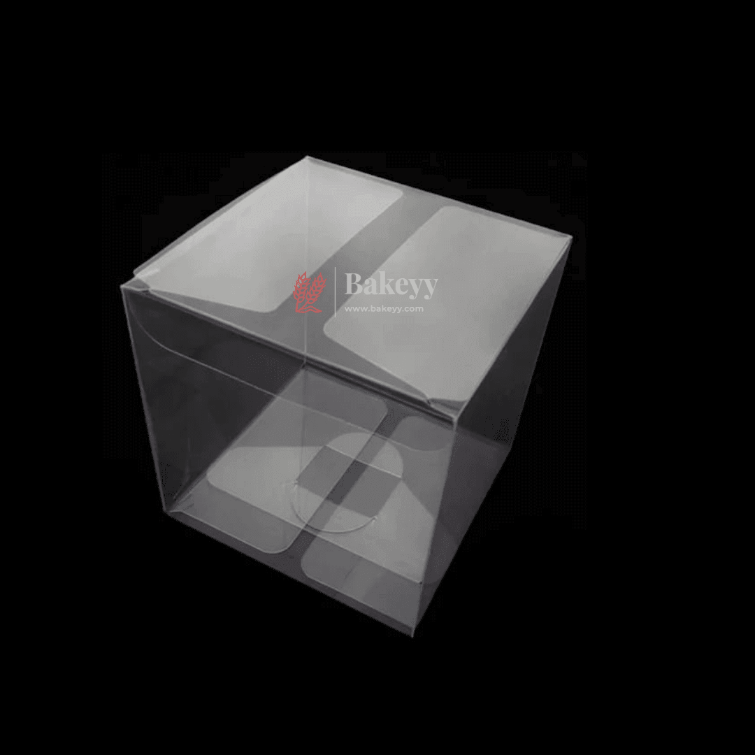 7x7x7 cm || PVC Transparent Foldable Cube Gift Boxes || Pack of 10 || Premium Transparent Packaging for Gifts, Treats, and Keepsakes|| - Bakeyy.com - India - {{ variant.name }}