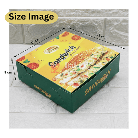 Sandwich Box Disposable Containers Made of food grade paper | Pack of 25| - Bakeyy.com - India - Sandwich Box Disposable Containers Made of food grade paper | Pack of 25| - Default Title