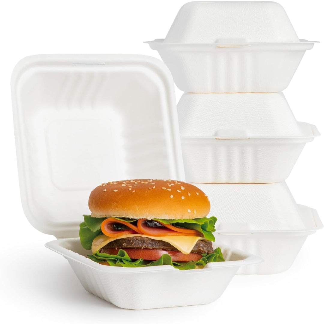 6 Inch Bento Cake Box| Perfect for Small Cakes, Burgers and Food Takeaway| Pack of 50