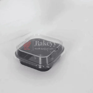 1 Brownie Box | Mini Muffins Pastry Packaging Box | Individual Pastry Container | Pack Of 50 - Bakeyy.com - India - 1 Brownie Box | Mini Muffins Pastry Packaging Box | Individual Pastry Container | Pack Of 50 - Black