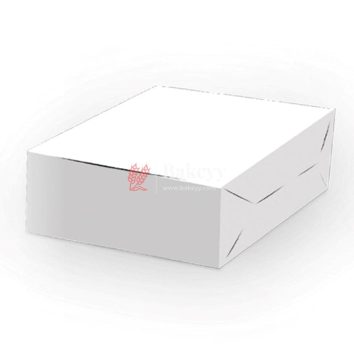 5x7x3 Plain White Cake Box | Birthday Cake boxes | Pack of 50 - Bakeyy.com