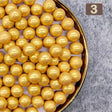 3 Gold Sprinkle Balls | Sprinkle for Cake, Cupcake, Brownies Decoration - Bakeyy.com - India - 3 Gold Sprinkle Balls | Sprinkle for Cake, Cupcake, Brownies Decoration - 100 g / Bake Haven / Size 3 Sprinkle