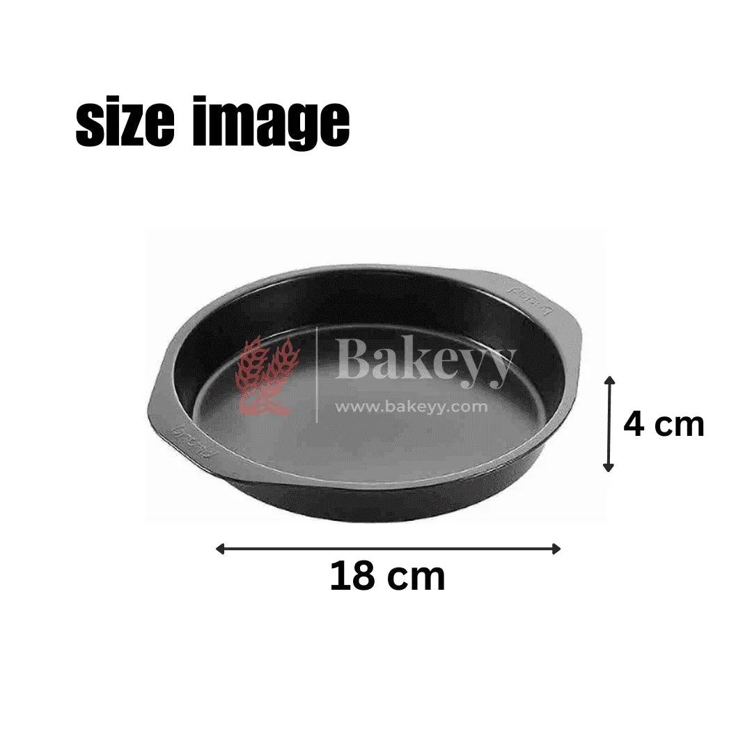 Non-Stick Round Cake Pan || Premium Baking Tin with Easy Grip Handles || - Bakeyy.com - India - Non-Stick Round Cake Pan || Premium Baking Tin with Easy Grip Handles || - Default Title