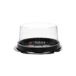 Bento Cake Container || Round Golden Plastic Cake Container with Clear Dome Lid || Individual Pastry Container|| - Bakeyy.com - India - Bento Cake Container || Round Golden Plastic Cake Container with Clear Dome Lid || Individual Pastry Container|| - BLACK / Pack of 50