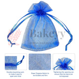8x10cm | Organza Potli Bags | Royal Blue Colour | Candy Bag | Pack of 50