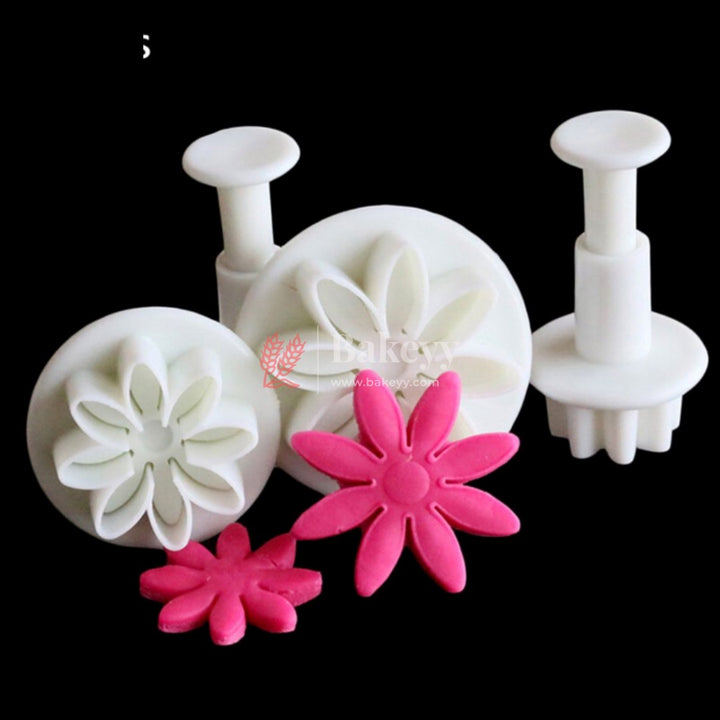 4pcs Daisy Plunger Cutters Fondant Tool - Bakeyy.com