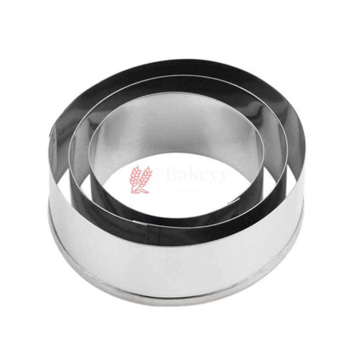 3 Set Cake Ring Round | 4" inch Ring, 6" inch Ring, 8" inch Ring - Bakeyy.com