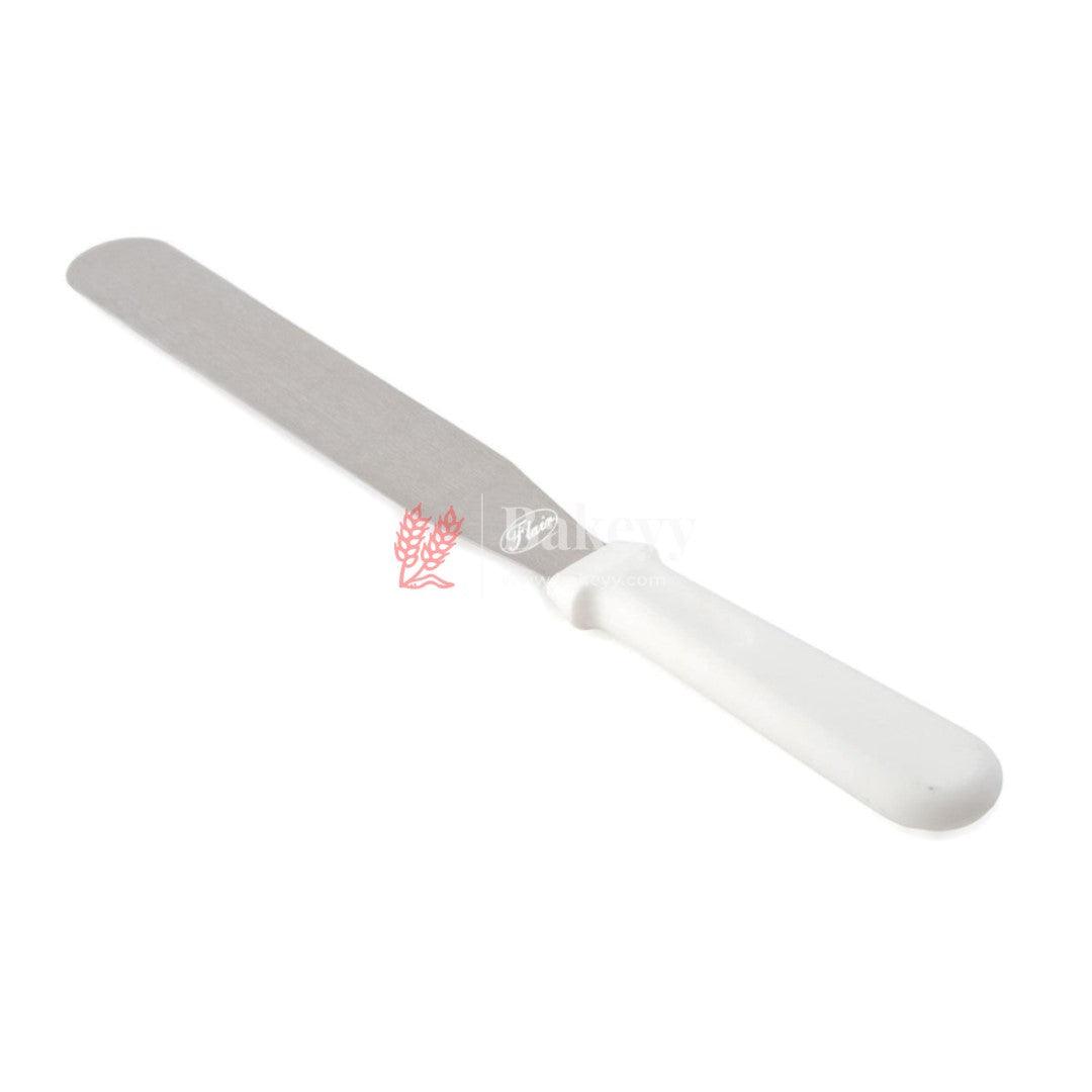 Industrial Quality Stainless Steel White Handle Heavy Flat Pallet Knife | 8, 10, 12 Inch | 3 sizes available - Bakeyy.com - India - Industrial Quality Stainless Steel White Handle Heavy Flat Pallet Knife | 8, 10, 12 Inch | 3 sizes available - 8 Inch