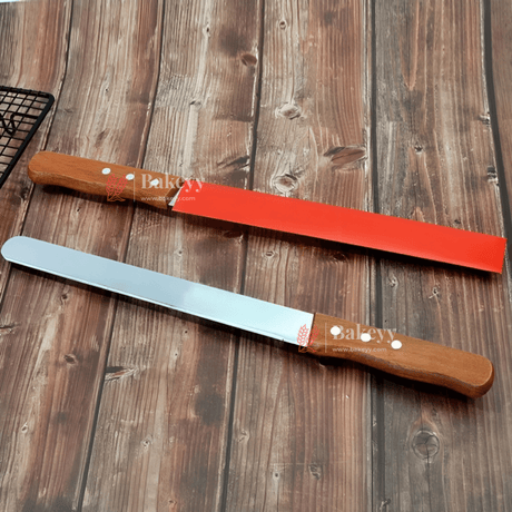 14 Inch Bread Knife Wooden Handle | Stainless Steel Blade with Strong Grip | Wooden Handle - Bakeyy.com - India - 14 Inch Bread Knife Wooden Handle | Stainless Steel Blade with Strong Grip | Wooden Handle - Default Title