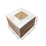 4 x 4 x 3 Inch Mini Cake Box with Window – White | Cake packaging box | Pastry box | Mini cake gift box | Pack of 25 - Bakeyy.com - India - 4 x 4 x 3 Inch Mini Cake Box with Window – White | Cake packaging box | Pastry box | Mini cake gift box | Pack of 25 - Default Title