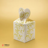 Gift Box | Pack Of 10 | Chocolate Packing Box | Return Gift Box | White; Gold Colour