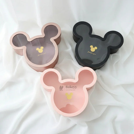 Mickey-Shaped Premium Gift Box with Transparent Lid l Pack of 1 - Bakeyy.com - India - Mickey-Shaped Premium Gift Box with Transparent Lid l Pack of 1 - Pink 599.00