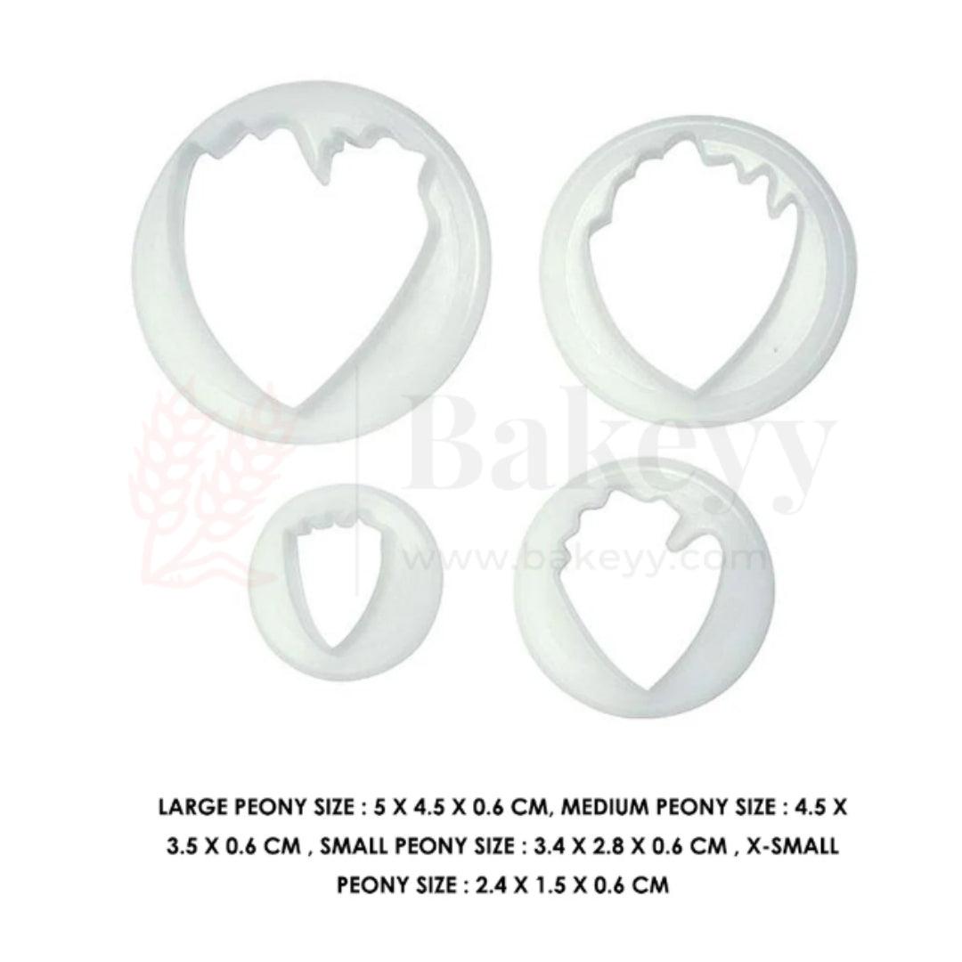 4 Piece Mini Peony Cookie Cutter| Paste Plunger| Perfect for Cake Decoration, DIY Craft Projects - Bakeyy.com - India - 4 Piece Mini Peony Cookie Cutter| Paste Plunger| Perfect for Cake Decoration, DIY Craft Projects - Default Title