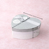 Grey And White Valentine Gift Box | Mixed Colour | Valentine Gift | Heart Shape Gift Box with Ribbon | Pack of 1
